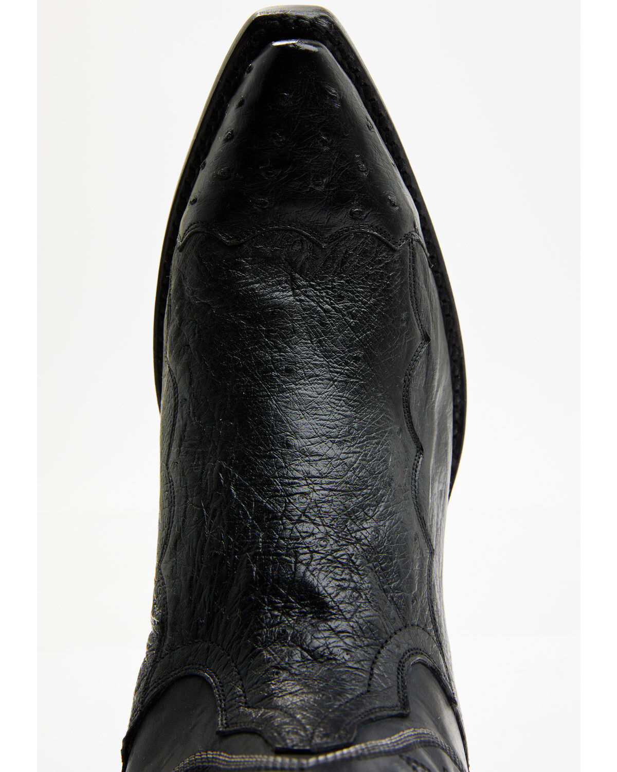 Image #6 - Dan Post Men's Exotic Ostrich Western Boots - Snip Toe, Black, hi-res