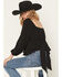 Image #4 - La La Land Women's Boot Barn Exclusive Emma Double Layer Peplum Top, Black, hi-res