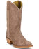 Image #1 - Tony Lama Men's Plano Suede Western Boots - Round Toe, Taupe, hi-res