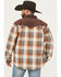 Image #4 - Cody James Men's Plaid Print Flannel Sherpa Lined Shirt Jacket, Dark Brown, hi-res