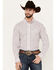 Image #1 - Ariat Men's Weston Windowpane Plaid Print Long Sleeve Button-Down Western Shirt, White, hi-res