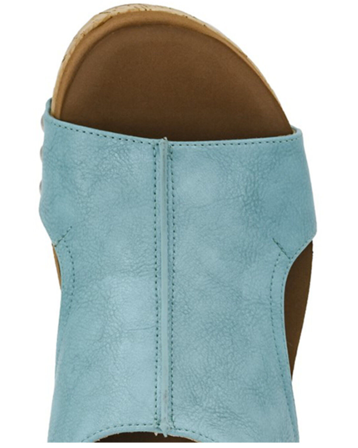 Image #4 - Corkys Women's Carley Wedge Heels, Teal, hi-res
