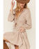 Beyond The Radar Women's Ditsy Long Sleeve Picnic Maxi Dress, Ivory, hi-res
