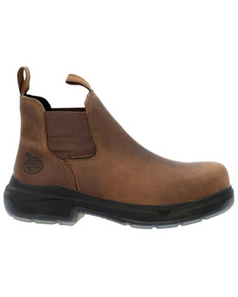 Image #2 - Georgia Boot Men's Flxpoint Ultra Waterproof Work Boot - Composite Toe, Black/brown, hi-res