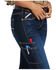 Image #3 - Ariat Women's Rebar Perfect Rise Work Flex Riviter Slim Leg Work Jeans , Blue, hi-res
