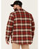 Flag & Anthem Men's Morrison Plaid Quilted Button Down Western Shirt Jacket , Rust Copper, hi-res