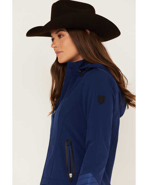 Image #3 - RANK 45® Women's Seliana Hooded Hybrid Softshell Jacket, Royal Blue, hi-res