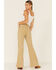 Lee Women's Corduroy High Rise Flare Jeans, Tan, hi-res