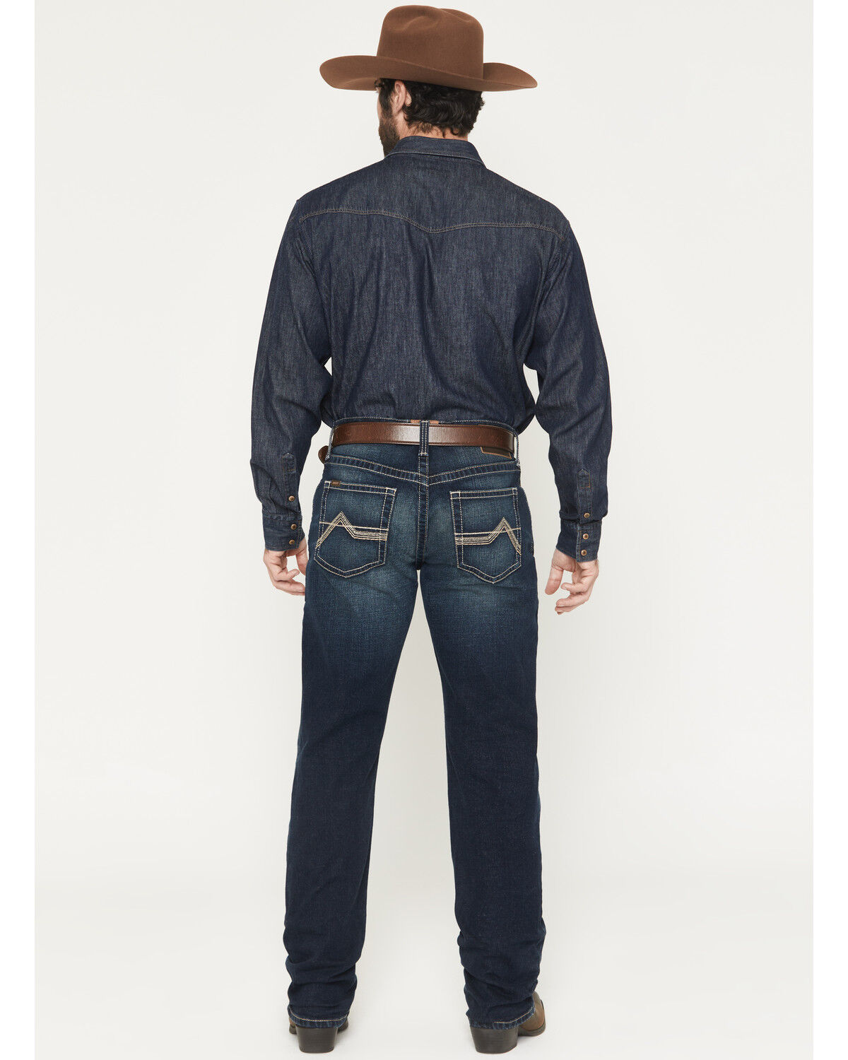 Product Name:  Ariat Men's Boot Barn Exclusive M4 Nightingale Dark Wash Relaxed Straight Rigid Denim Jeans