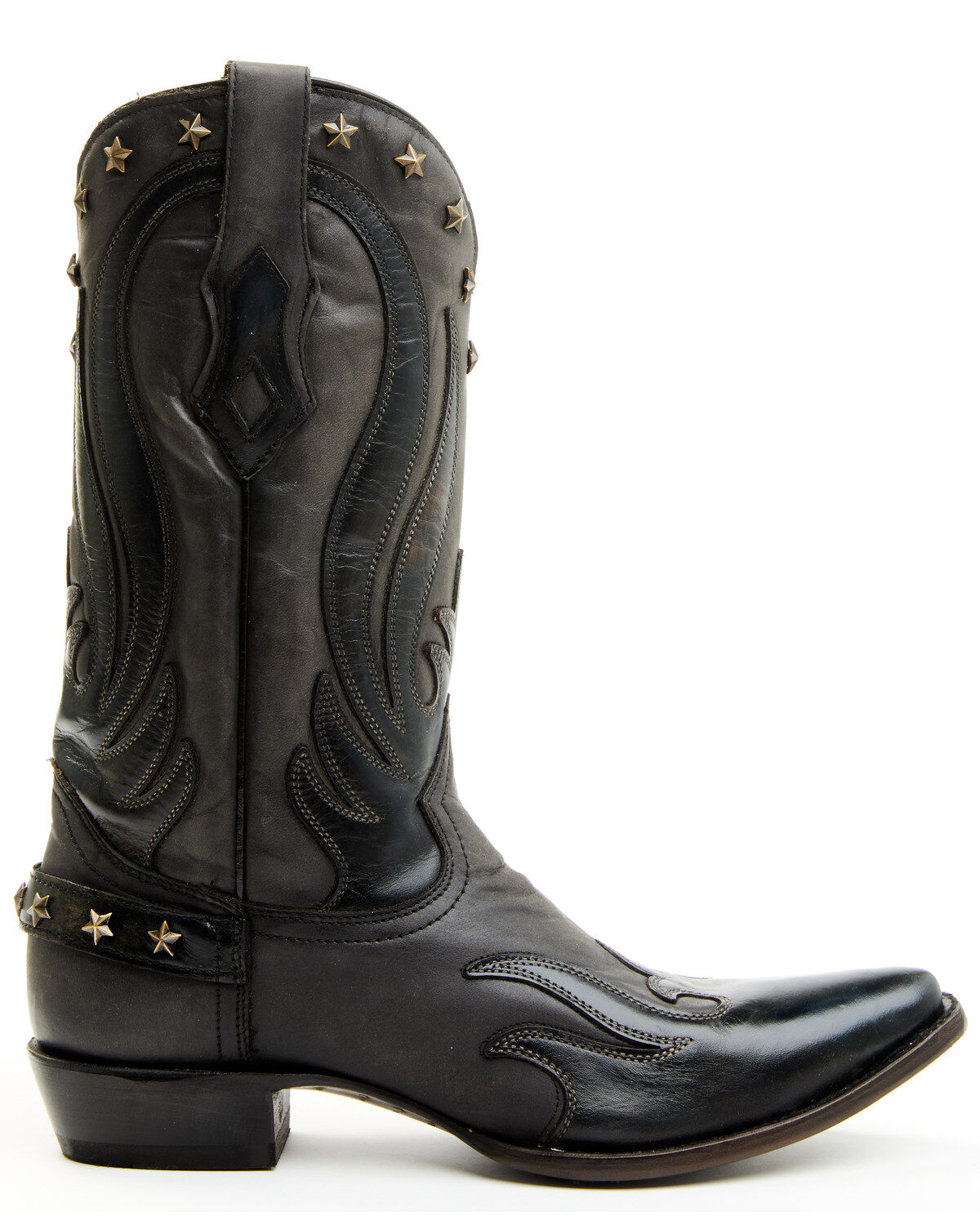 Image #2 - Corral Men's Embellished Overlay Western Boots - Snip Toe, Blue, hi-res
