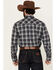 Image #4 - Wrangler Retro Men's Plaid Print Long Sleeve Snap Western Shirt, Black, hi-res
