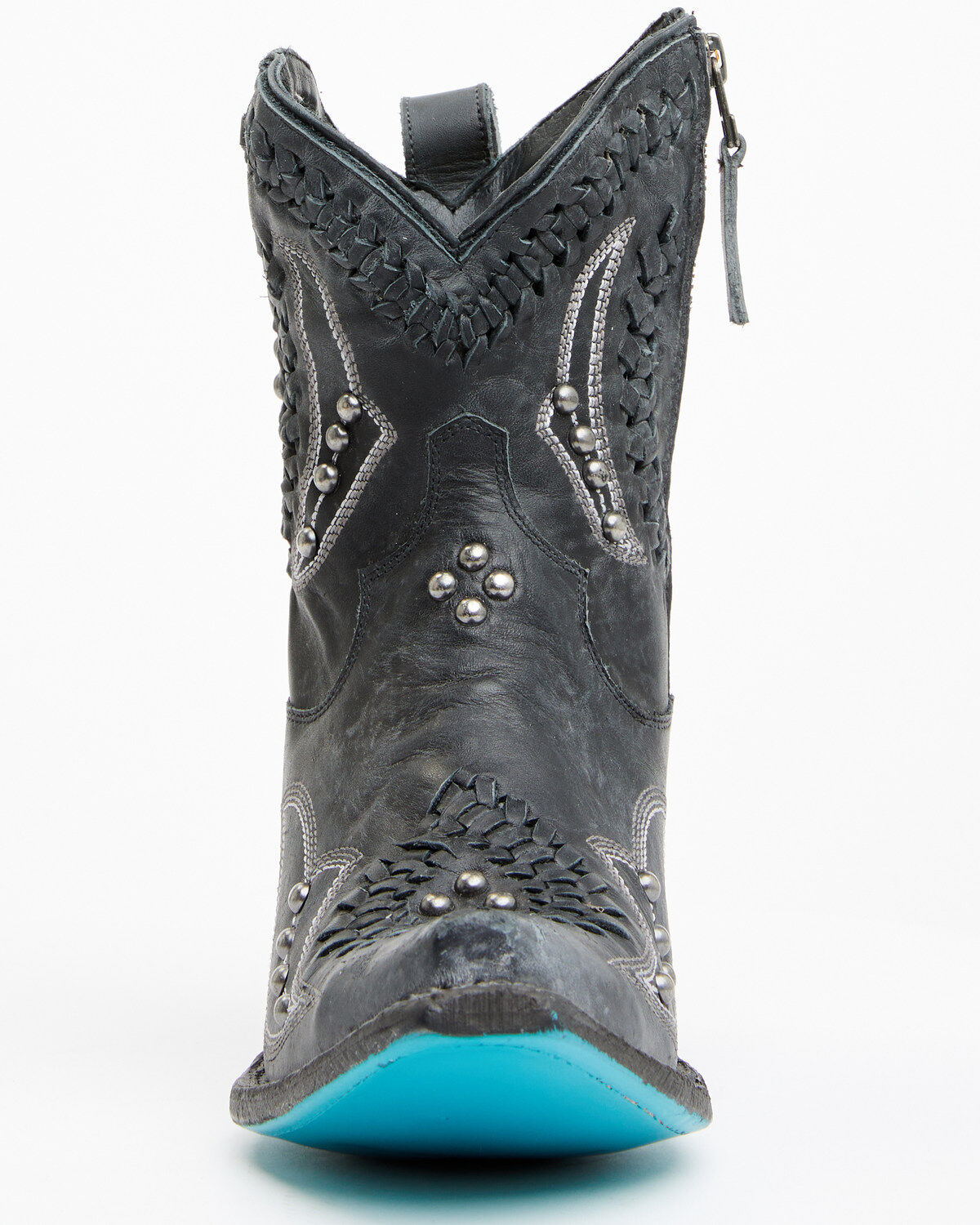 Image #4 - Lane Women's Cossette Western Booties - Snip Toe, Black, hi-res