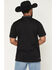 Image #4 - Ariat Men's Fitted Logo Short Sleeve Polo, Black, hi-res
