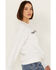 Image #2 - Gina Tees Women's Cowboy Up or Shut Up Sweatshirt, White, hi-res