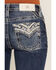 Image #2 - Miss Me Women's Dark Wash Geo Border Pocket Bootcut Stretch Denim Jeans, Dark Wash, hi-res