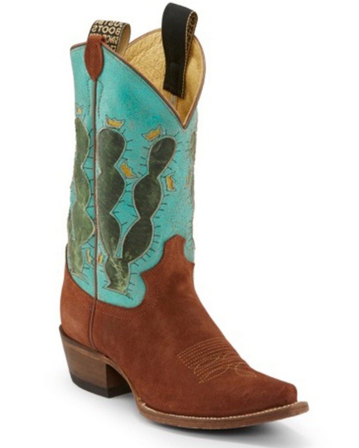 Image #1 - Justin Women's Pearce'd Tobacco Western Boots - Snip Toe, , hi-res