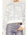 Image #3 - Originality Women's Bandana Cropped Fleece Sweatshirt, White, hi-res