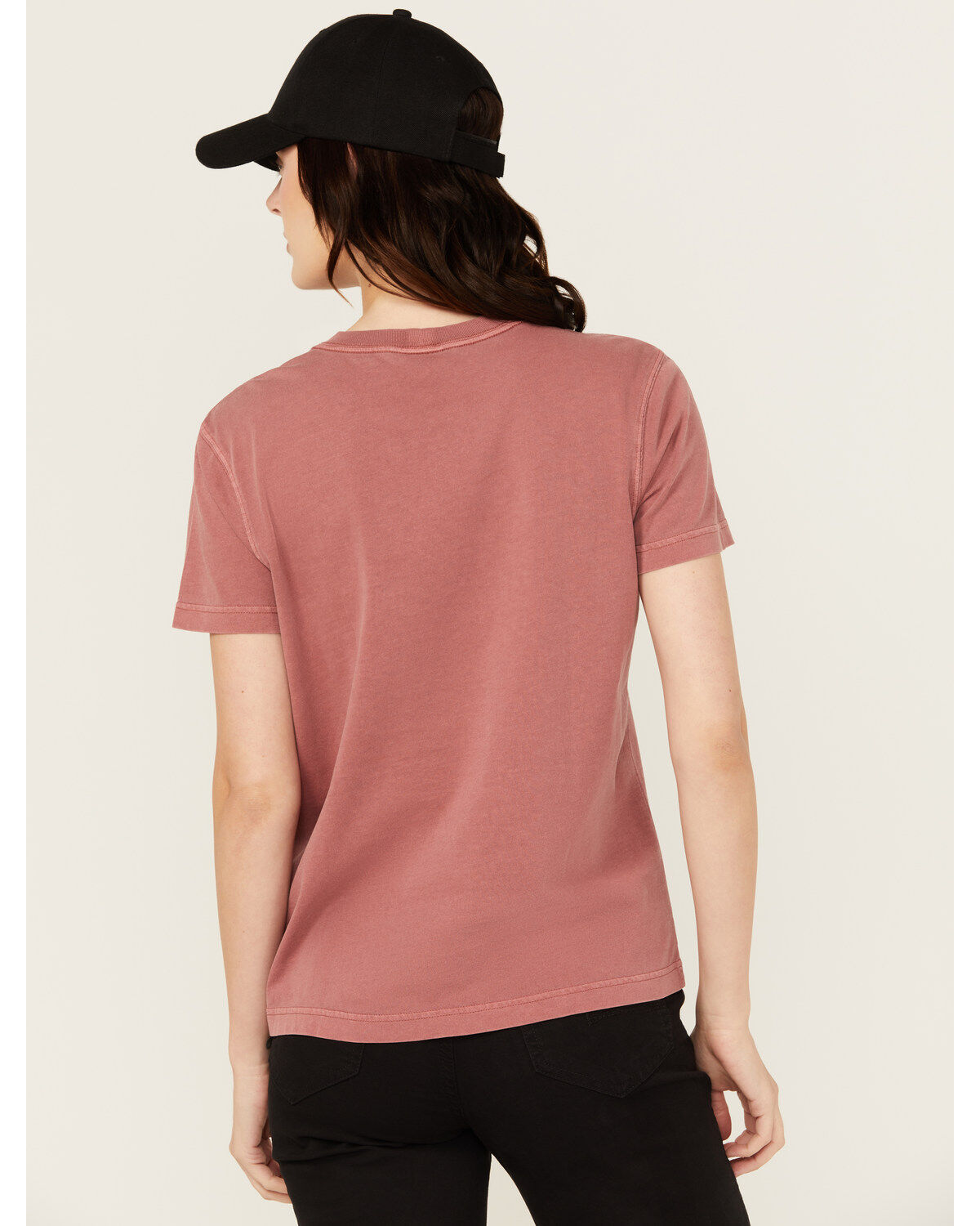 Image #4 - Carhartt Women's Re-Engineered Relaxed Fit Midweight Short Sleeve Pocket Work Tee, Maroon, hi-res
