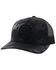 Image #1 - Hooey Men's O Classic Embroidered Logo Trucker Cap, Black, hi-res
