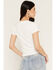 Image #4 - Originality Women's Star Patch Baby Tee, White, hi-res