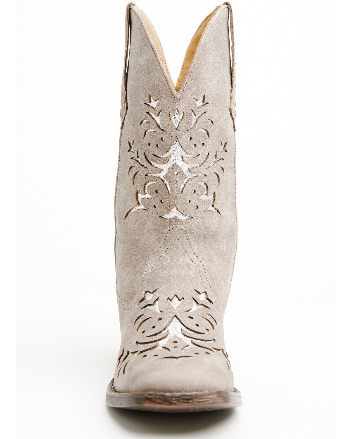 Image #4 - Roper Women's Kennedy Performance Western Boots - Broad Square Toe, Grey, hi-res