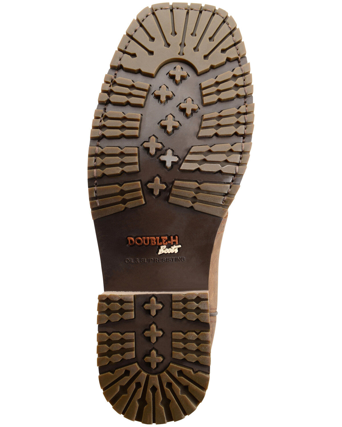 Image #7 - Double H Men's Safety Toe Western Work Boots, Brown, hi-res