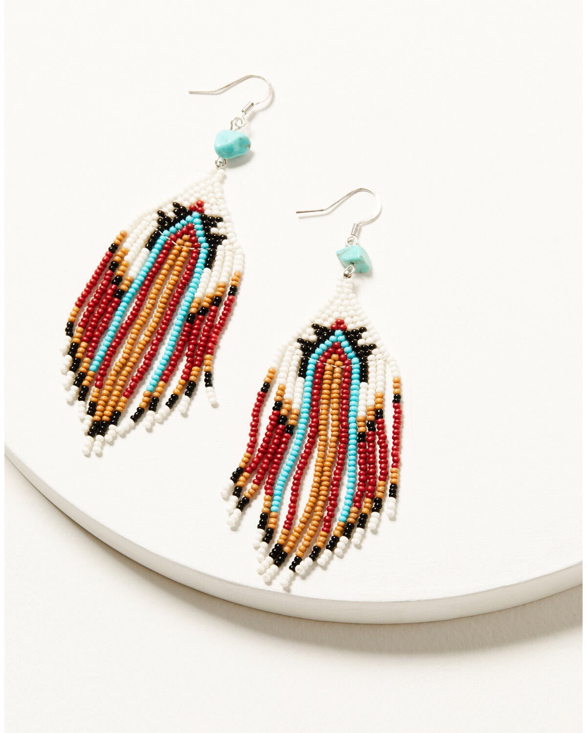 Idyllwind Women's Alterra Beaded Fringe Earrings, Red, hi-res