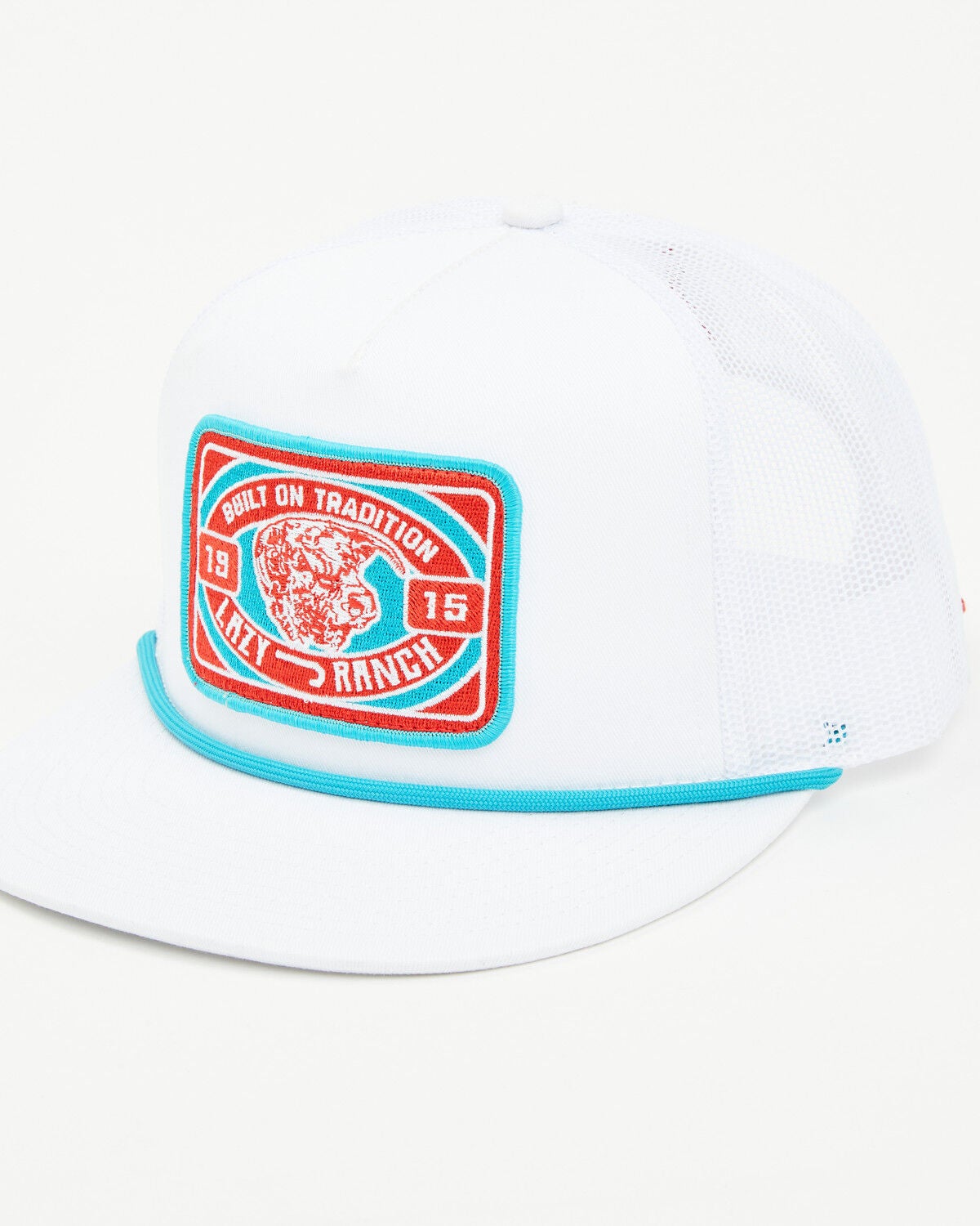 Lazy J Ranch Wear Men's Round Pen Ball Cap, White, hi-res