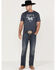 Image #2 - Wrangler Men's Heather Navy Don't Be An Graphic Short Sleeve T-Shirt, Navy, hi-res