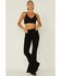 Fornia Women's Seamless Jacquard Bralette, Black, hi-res