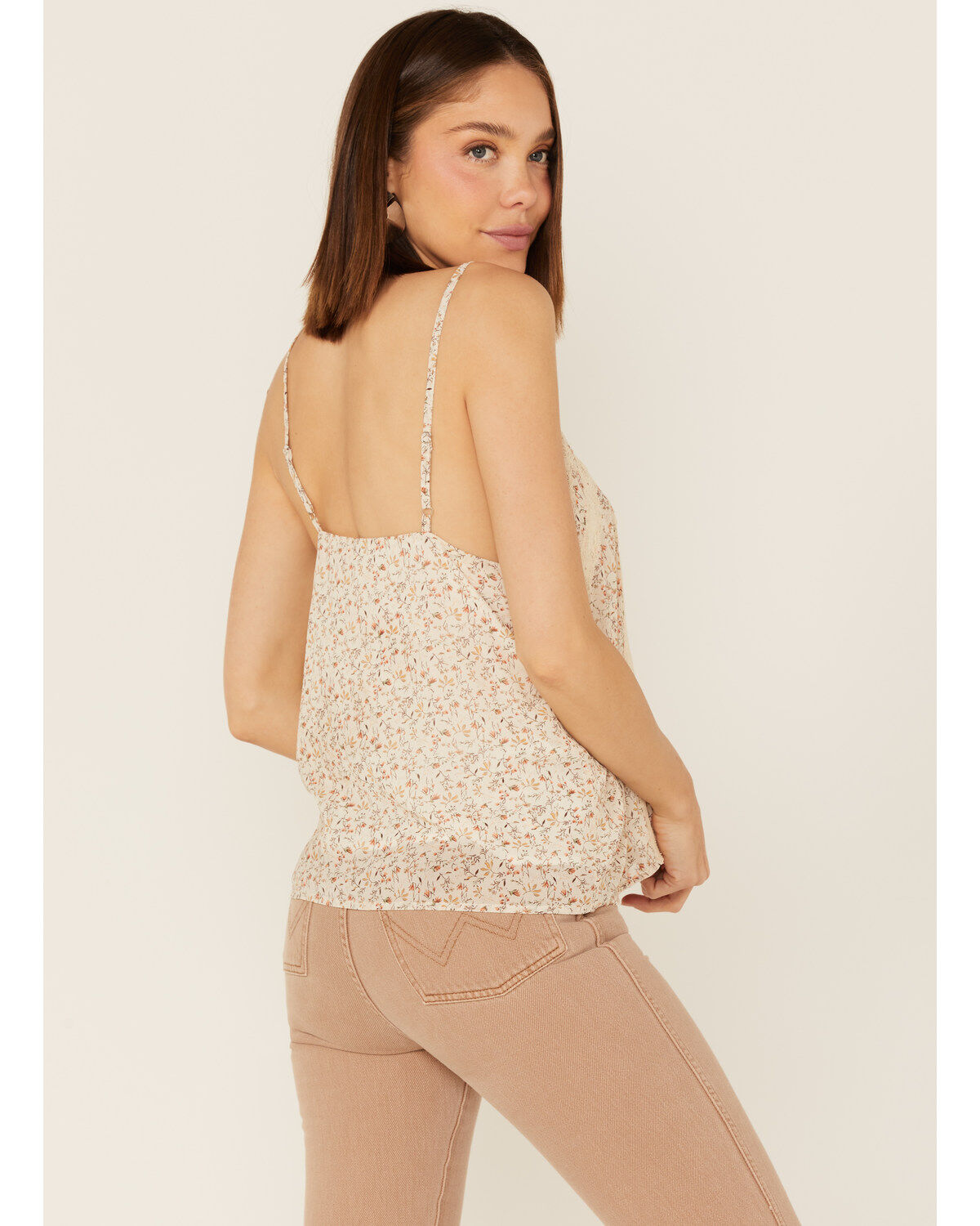 Image #4 - Miss Me Women's Ditsy Floral Lace Cami Top, , hi-res
