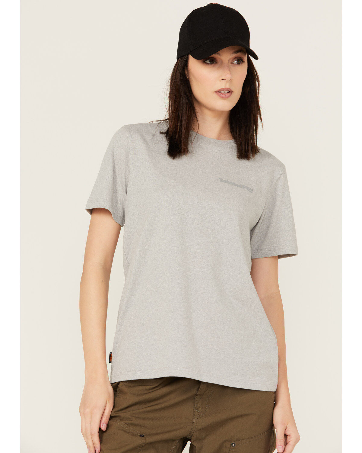 Image #1 - Timberland Pro Women's Cotton Core Short Sleeve Tee, Grey, hi-res