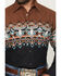 Image #3 - Panhandle Slim Men's Southwestern Border Long Sleeve Snap Western Shirt, Black, hi-res