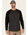 Image #1 - Hawx Men's Dark Gray Original Baseball Crew Long Sleeve Work T-Shirt - Tall , , hi-res