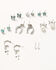 Image #1 - Shyanne Women's Cross, Bow, and Horseshoe Earring Set - 16 Piece, Silver, hi-res