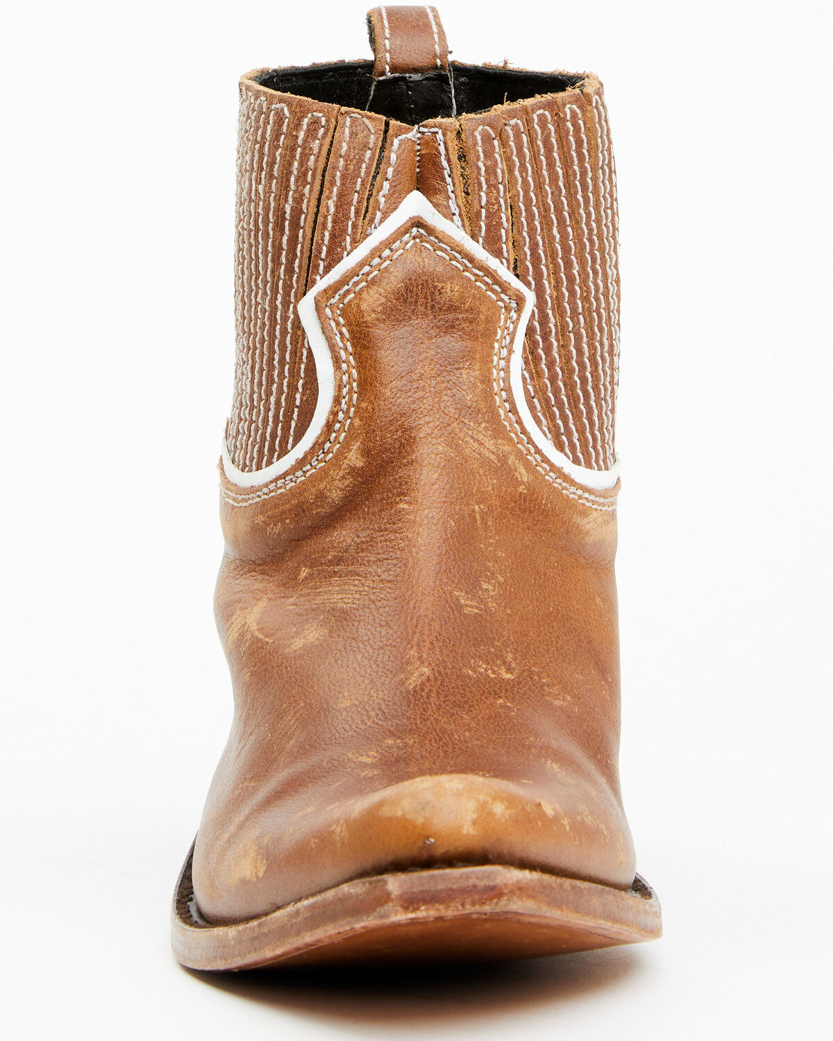 Image #4 - Liberty Black Women's Rebecca Back Star Booties - Snip Toe, Tan, hi-res