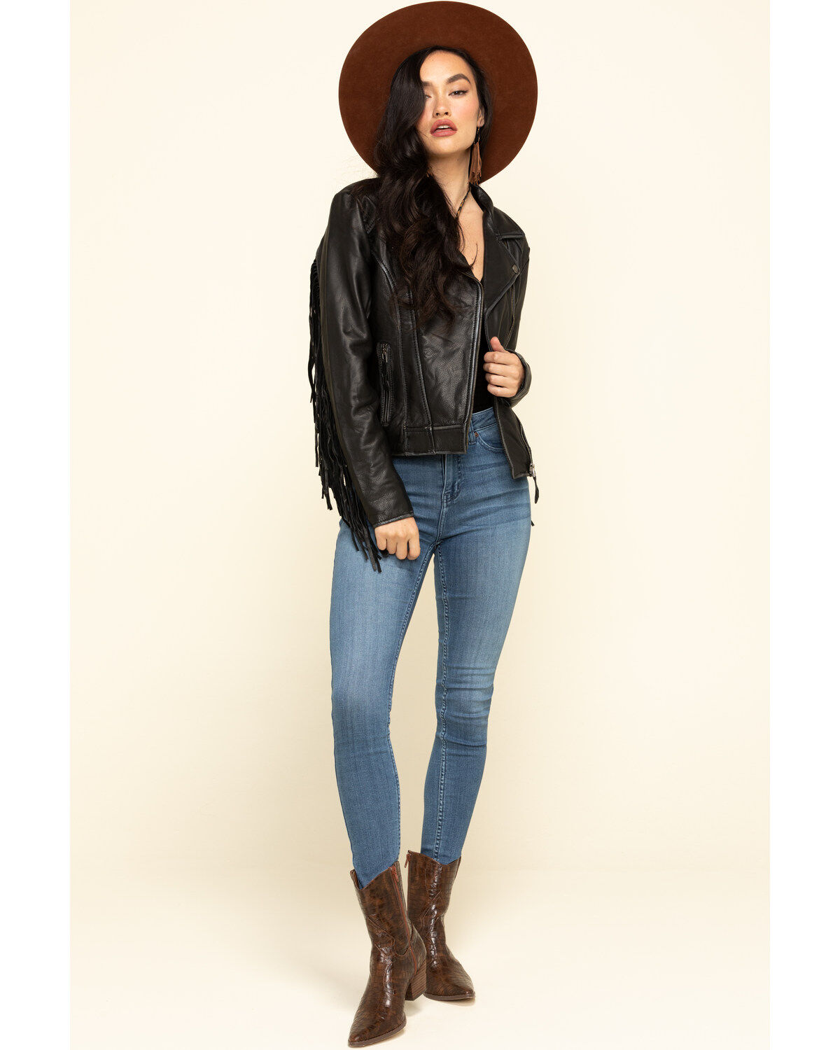 Image #6 - STS Ranchwear Women's Black Chenae Fringe Leather Jacket, , hi-res