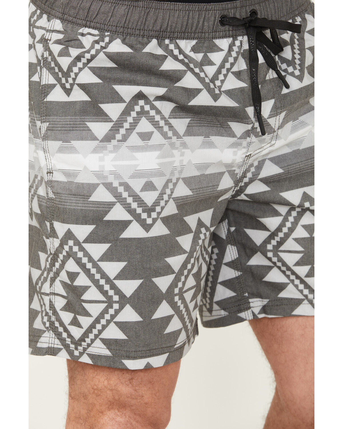 Image #2 - Hooey Men's Big Wake Southwestern Print Board Shorts, Grey, hi-res