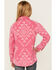 Fornia Girls' Southwestern Print Shacket , Pink, hi-res