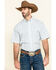 Image #1 - Cinch Men's White Small Plaid Button Short Sleeve Western Shirt , , hi-res