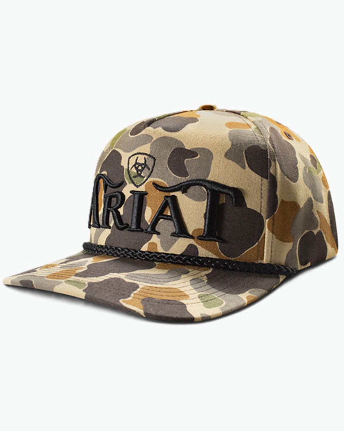 Image #1 - Ariat Men's 3D Embroidered Camo Print Ball Cap, Camouflage, hi-res