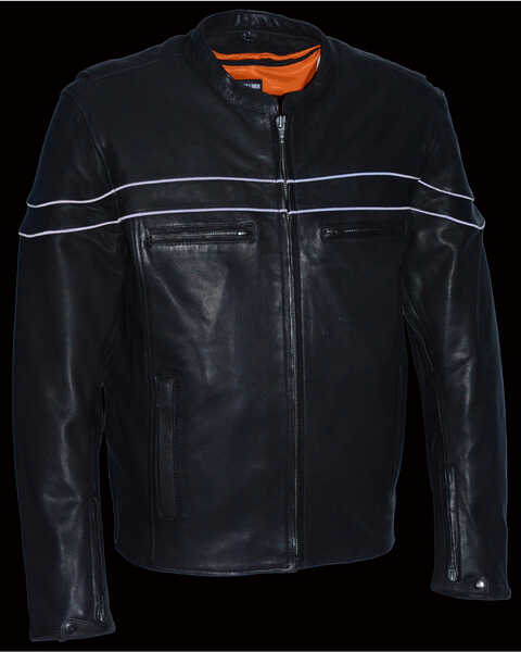 Milwaukee Leather Men's Lightweight Sporty Scooter Crossover Jacket, Black, hi-res