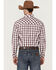 Resistol Men's Bradenton Windowpane Plaid Long Sleeve Button Down Western Shirt, Off White, hi-res