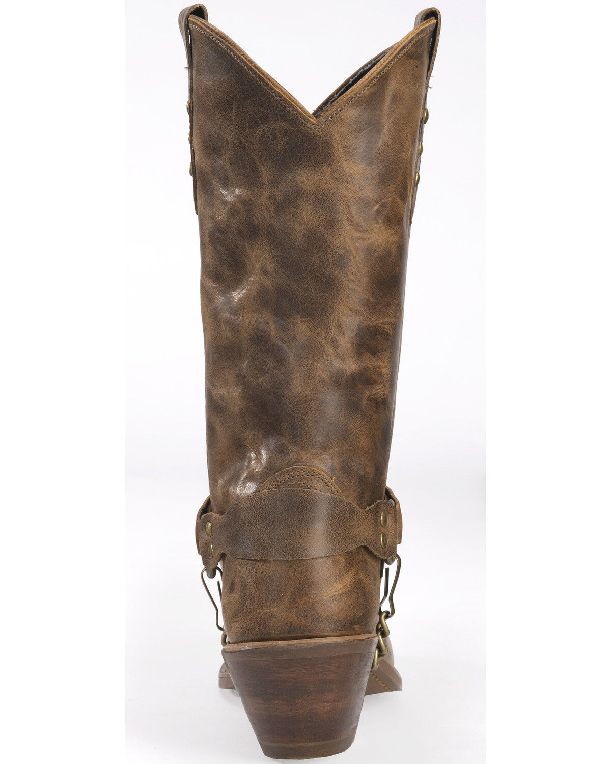 Image #9 - Abilene Women's Distressed Harness Western Boots - Round Toe, Tan, hi-res