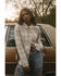 Image #1 - Idyllwind Women's Kingfish Fringe Flannel Shirt, Stone, hi-res
