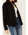 Stetson Women's Desert Scene Embroidered Long Sleeve Snap Boyfriend Denim Shirt, Black, hi-res