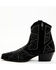 Image #3 - Italian Cowboy Women's Astra Studded Fashion Booties - Snip Toe, Black, hi-res