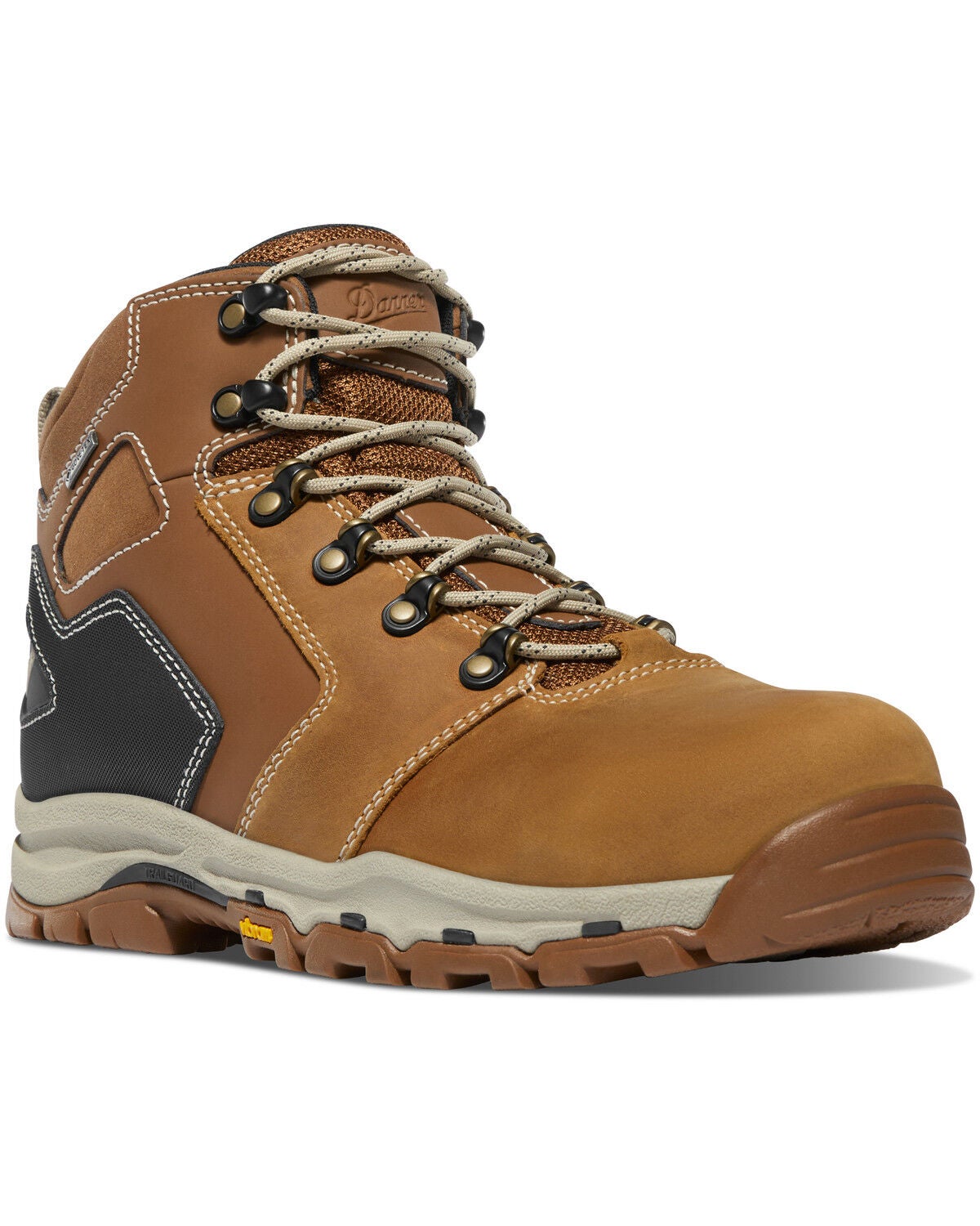 Danner Men's 4.5" Vicious Waterproof Work Boots - Soft Toe, Black/tan, hi-res