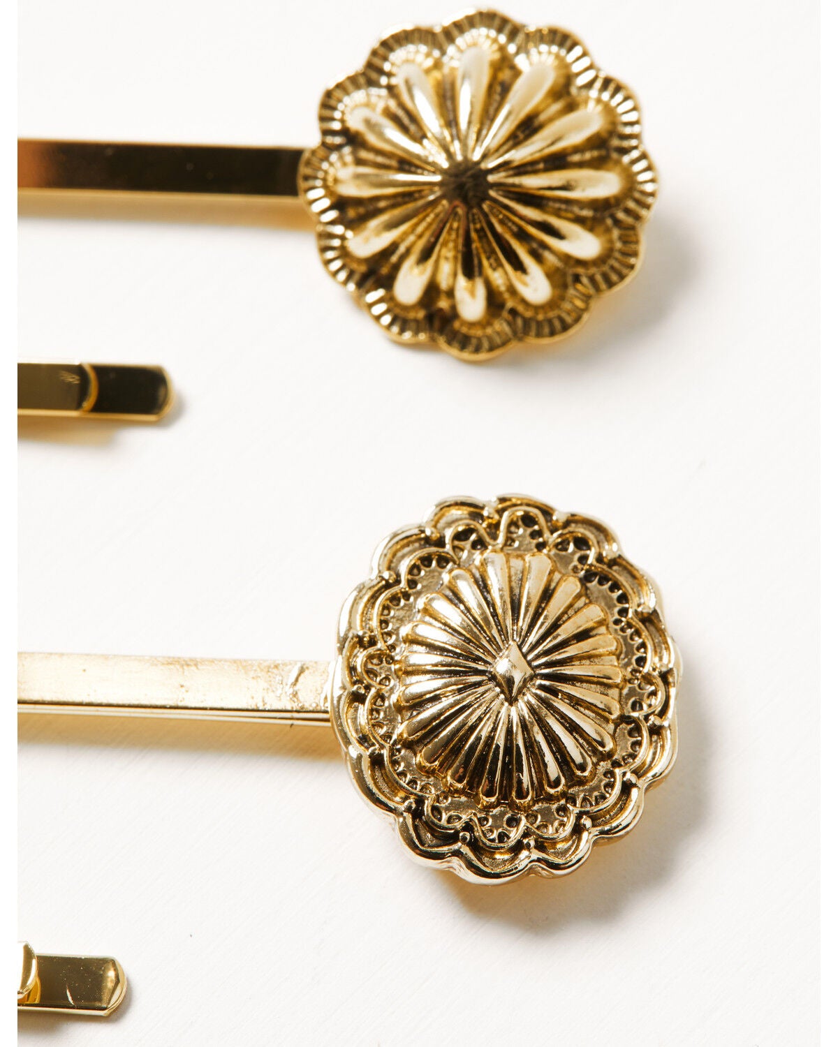 Image #3 - Shyanne Women's Western Muse Concho Bobby Pin Set - 4 Piece, Gold, hi-res