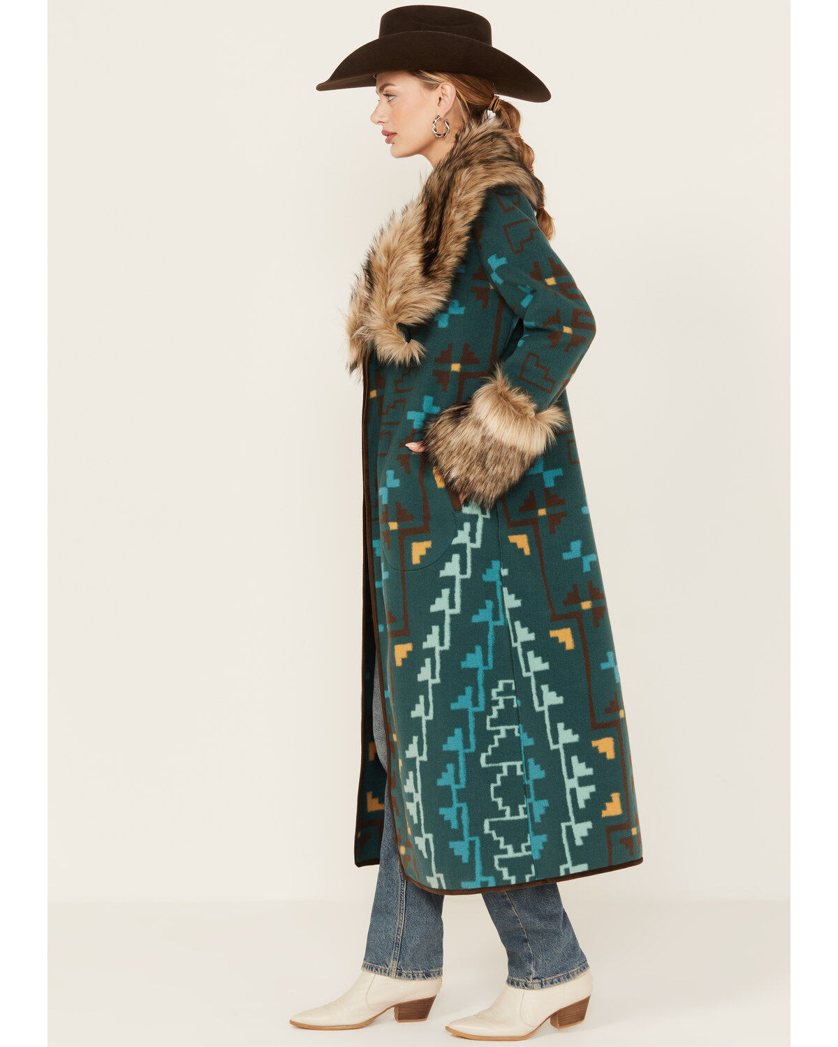 Product Name:  Tasha Polizzi Women's Southwestern Print Everest Blanket Coat